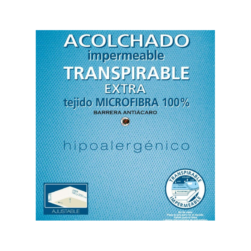 Protector acolchado impermeable. Cama 150 Protector acolchado impermeable. Cama 150