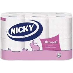 Papel WC Nicky Ultra Soft  12 Rollos