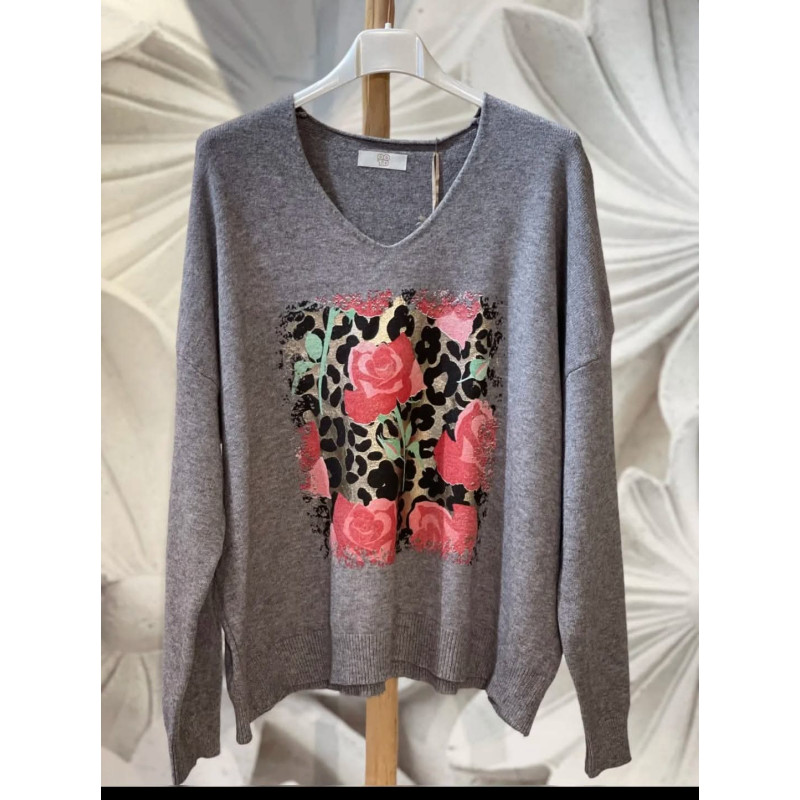 Jersey estampado para mujer.