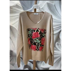 Jersey estampado para mujer.