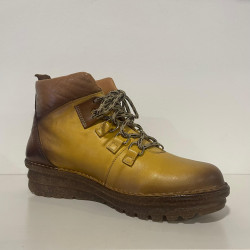 Bota para mujer piel marco amarillo