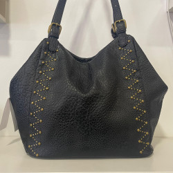 Bolso negro piel.