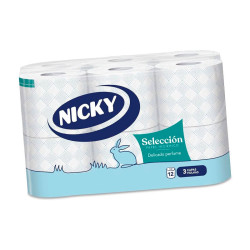 Papel higiénico Nicky 12 rollos
