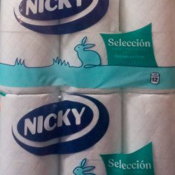 Papel higiénico Nicky 12 rollos