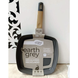 Sartén Asador de Aluminio Inducción 28x28 cm SAN IGNACIO Earth Grey