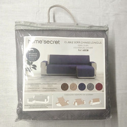 Cubre sofá Chaise Longue con bolsillos laterales