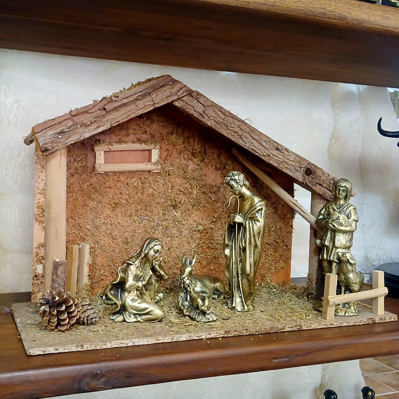 Belén Nacimiento de bronce