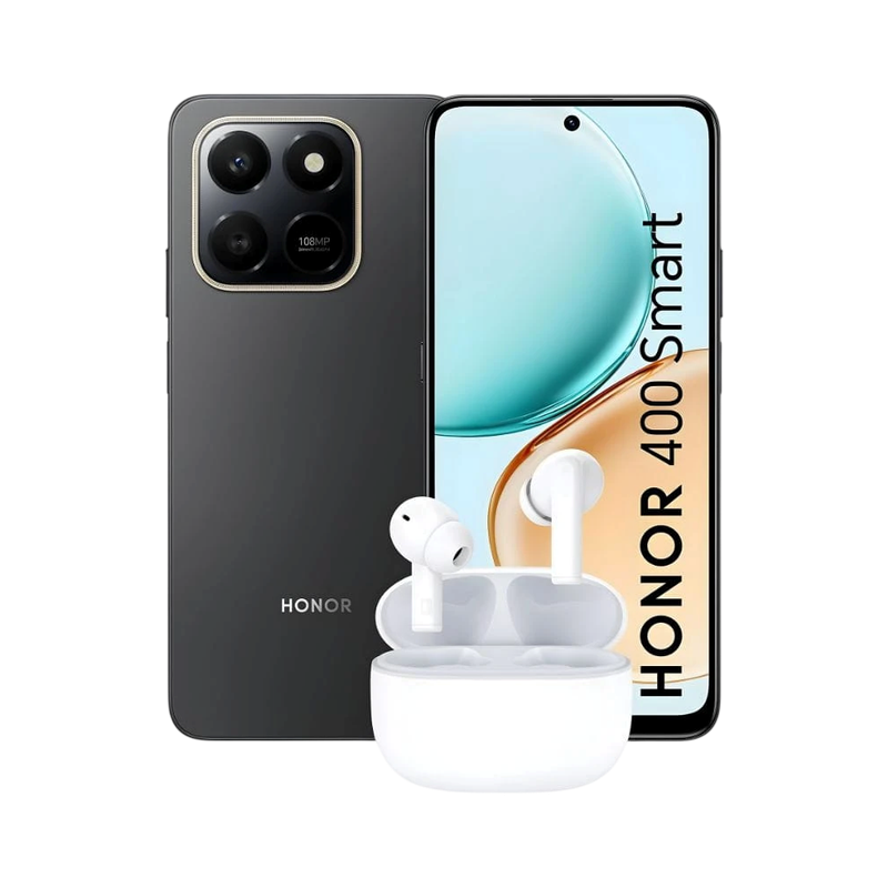 Honor 400 Smart 4G Negro + REGALO Honor Earbuds Choice X7 Lite