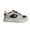 Zapatilla urbana beige y azul marino