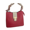 Bolso de mano rojo con cierre dorado