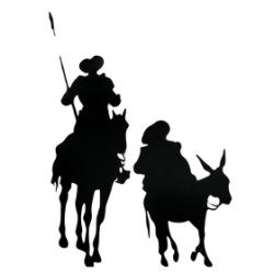 Figura Metálica Don Quijote y Sancho – Silueta Artesanal