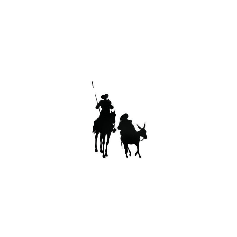 Figura Metálica Don Quijote y Sancho – Silueta Artesanal