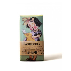 Chocolate 70% con canela 115 gr Apisierra