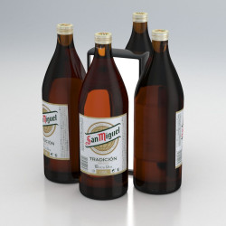 San Miguel Especial - Cerveza Dorada Lager, Botella de 1 L