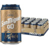 San Miguel 0,0 Tostada, Pack 24 Latas x 330ml, Cerveza Sin Alcohol