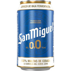 SAN MIGUEL cerveza 0,0% alcohol lata 33 c