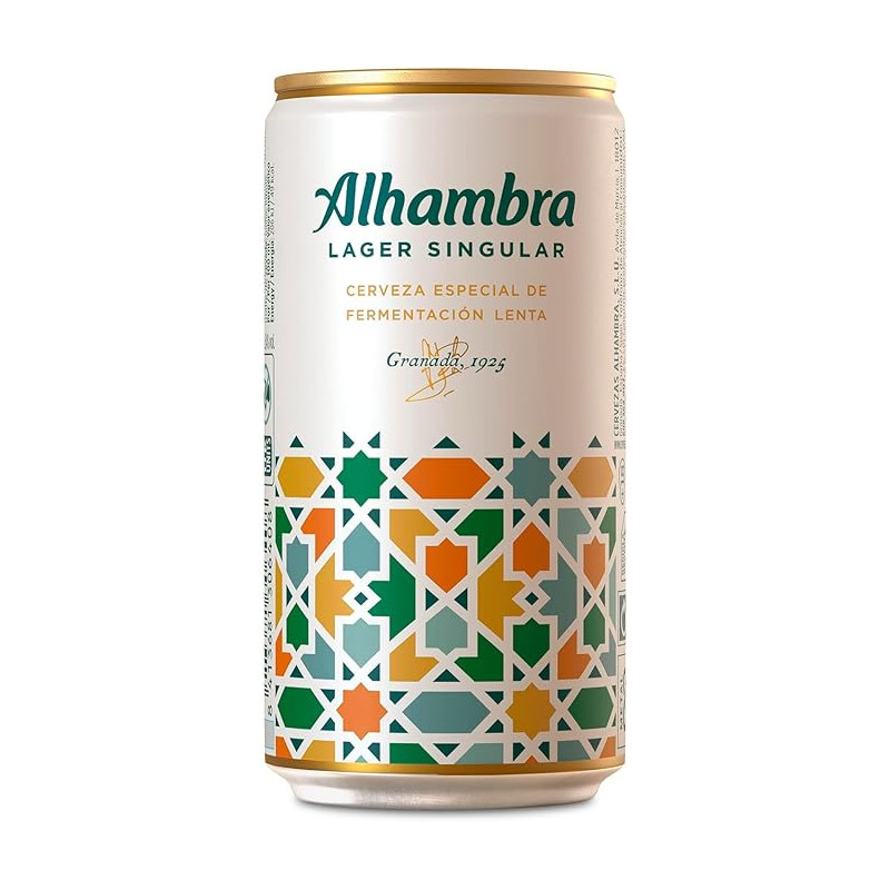 Alhambra Especial, Lata x 25 cl, Pack 24 latas. Alhambra Especial, Lata x 25 cl, Pack 24 latas.