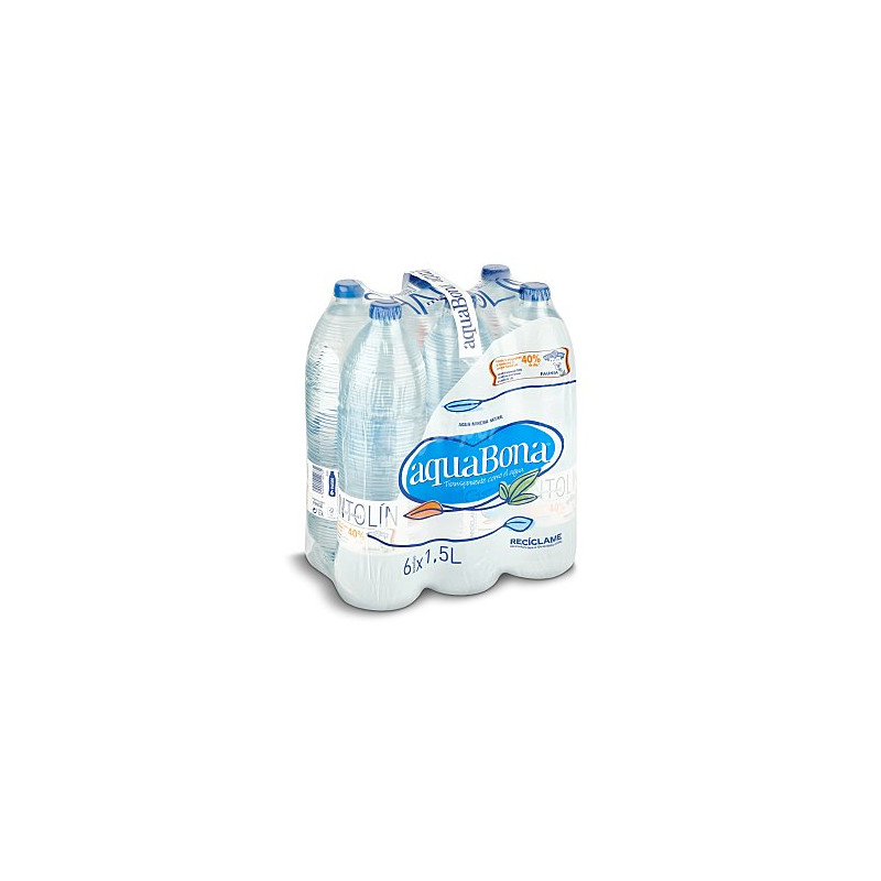 Aquabona, Agua mineral natural, Botella de 1.5L  Pack 6