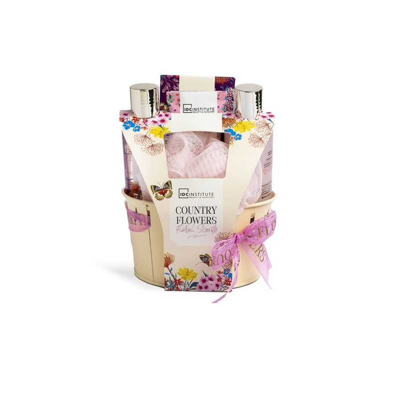 SET CESTA DE BAÑO IDC INSTITUTE COUNTRY FLOWERS BUCKET 5PCS SET CESTA DE BAÑO IDC INSTITUTE COUNTRY FLOWERS BUCKET 5PCS