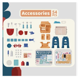Tombotoys 54 piezas de juguetes de escritorio para el cuidado dental