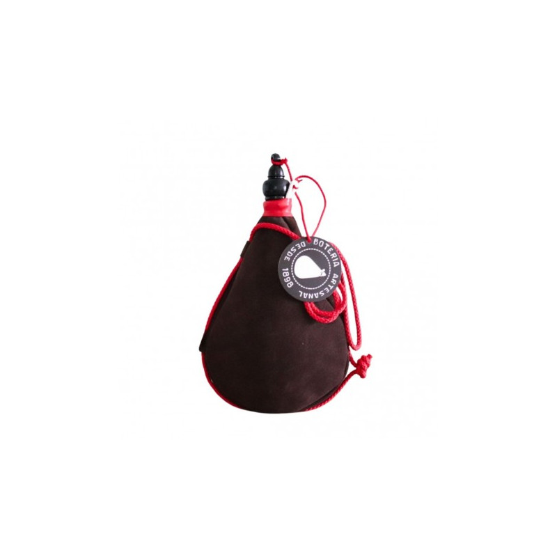 Bota de vino de serraje recta cacao Bota de vino de serraje recta cacao