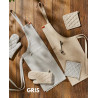 SET DELANTAL, MANOPLA Y AGARRADOR LISO GRIS ATENAS